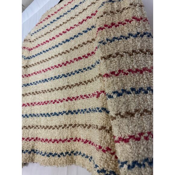 Vintage White Stag Bouclé Jacket Women’s Medium Made in USA Striped Retro Lined - Picture 9 of 12